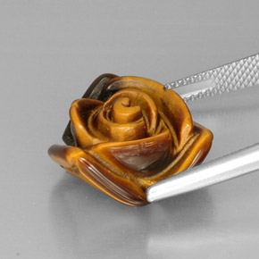 12.37캐럿 천연 멀티컬러 Tiger's Eye, 멋진 모양, 16.5×15.6 mm, 불투명체