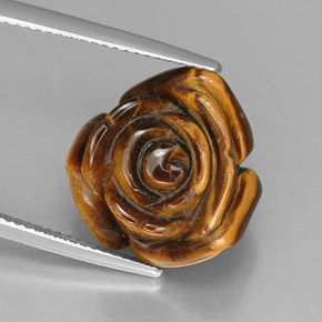 13.03캐럿 천연 멀티컬러 Tiger's Eye, 멋진 모양, 16.1×15.8 mm, 불투명체