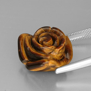 13.03캐럿 천연 멀티컬러 Tiger's Eye, 멋진 모양, 16.1×15.8 mm, 불투명체