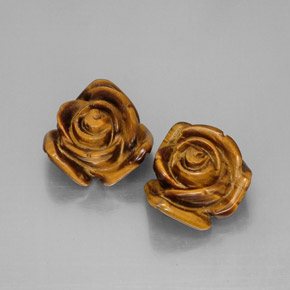 캐럿 천연 골드 브라운 Tiger's Eye 보석, 멋진 모양, 16.4×15.8 mm, 불투명체