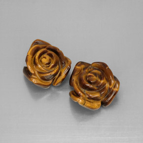 캐럿 천연 골드 브라운 호랑이의 눈 보석, 멋진 모양, 불투명체