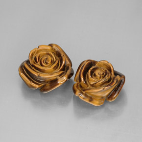캐럿 천연 골드 브라운 Tiger's Eye 보석, 멋진 모양, 16.2×15.5 mm, 불투명체