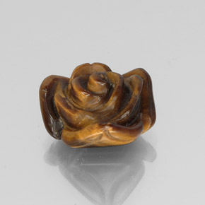 9.71캐럿 천연 골드 브라운 Tiger's Eye, 멋진 모양, 15.1×14.9 mm, 불투명체