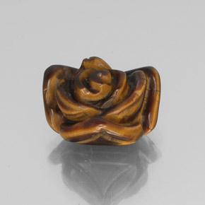 10.61캐럿 천연 골드 브라운 Tiger's Eye, 멋진 모양, 15.6×15.2 mm, 불투명체