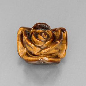 12.81캐럿 천연 골드 브라운 Tiger's Eye, 멋진 모양, 16×15.8 mm, 불투명체