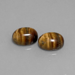 캐럿 천연 골드 브라운 Tiger's Eye 보석, 타원형 컷, 9×6.9 mm, 불투명체