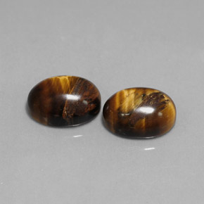 캐럿 천연 골드 브라운 Tiger's Eye 보석, 타원형 컷, 9.1×7.1 mm, 불투명체