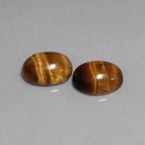 캐럿 천연 골드 브라운 Tiger's Eye 보석, 타원형 컷, 8.7×6.7 mm, 불투명체