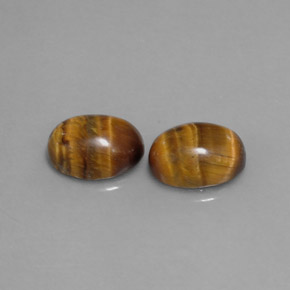 캐럿 천연 골드 브라운 Tiger's Eye 보석, 타원형 컷, 8.8×6.9 mm, 불투명체