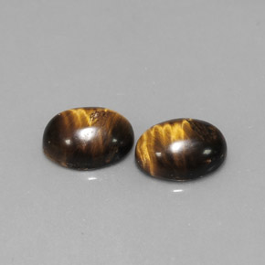 캐럿 천연 골드 브라운 Tiger's Eye 보석, 타원형 컷, 8.8×6.9 mm, 불투명체