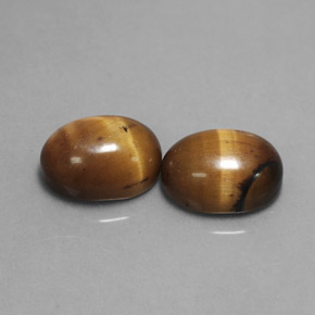 캐럿 천연 골드 브라운 Tiger's Eye 보석, 타원형 컷, 9×7 mm, 불투명체