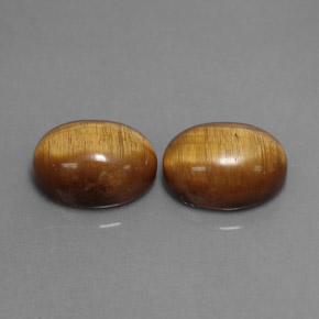 캐럿 천연 골드 브라운 Tiger's Eye 보석, 타원형 컷, 8.9×6.9 mm, 불투명체