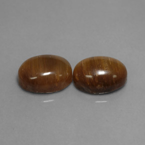 캐럿 천연 골드 브라운 Tiger's Eye 보석, 타원형 컷, 8.8×6.7 mm, 불투명체
