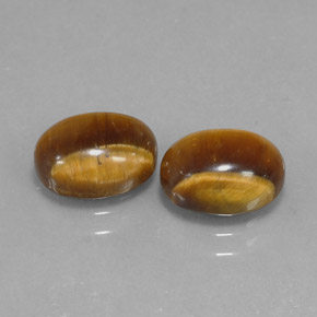 캐럿 천연 골드 브라운 Tiger's Eye 보석, 타원형 컷, 8.9×6.9 mm, 불투명체