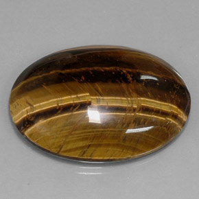 73.05캐럿 천연 골드 브라운 Tiger's Eye, 타원형 컷, 39.8×24.1 mm, 불투명체