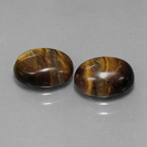 캐럿 천연 골드 브라운 Tiger's Eye 보석, 타원형 컷, 8.8×6.8 mm, 불투명체