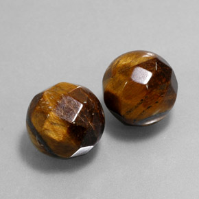 캐럿 천연 골드 브라운 Tiger's Eye 보석, 구형 / 볼, 10.28 mm, 불투명체