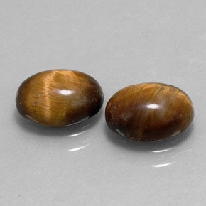 캐럿 천연 골드 브라운 Tiger's Eye 보석, 타원형 컷, 8.7×6.7 mm, 불투명체