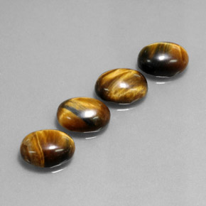 캐럿 천연 골드 브라운 Tiger's Eye 보석, 타원형 컷, 8.9×6.9 mm, 불투명체