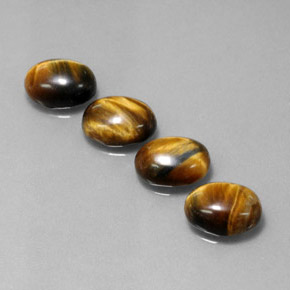 캐럿 천연 골드 브라운 Tiger's Eye 보석, 타원형 컷, 8.9×6.9 mm, 불투명체