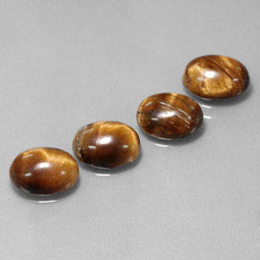 캐럿 천연 골드 브라운 Tiger's Eye 보석, 타원형 컷, 8.8×6.9 mm, 불투명체