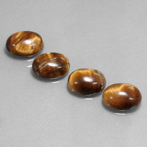 캐럿 천연 골드 브라운 Tiger's Eye 보석, 타원형 컷, 8.8×6.9 mm, 불투명체