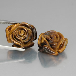 캐럿 천연 골드 브라운 Tiger's Eye 보석, 멋진 모양, 15×13.9 mm, 불투명체