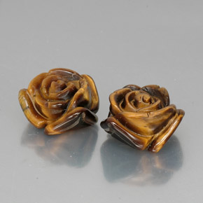 캐럿 천연 골드 브라운 Tiger's Eye 보석, 멋진 모양, 15×13.9 mm, 불투명체