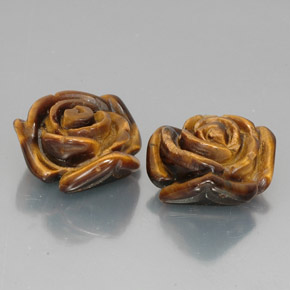 캐럿 천연 골드 브라운 호랑이의 눈 보석, 멋진 모양, 불투명체