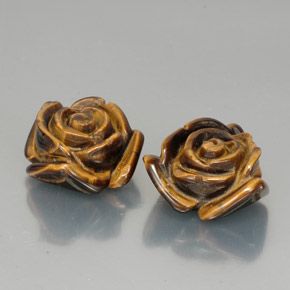 캐럿 천연 골드 브라운 Tiger's Eye 보석, 멋진 모양, 15.3×14 mm, 불투명체