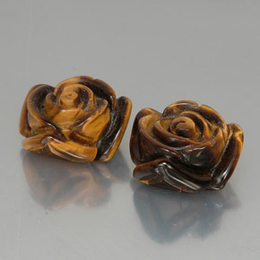 캐럿 천연 골드 브라운 Tiger's Eye 보석, 멋진 모양, 16×16 mm, 불투명체