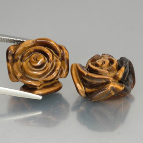캐럿 천연 골드 브라운 Tiger's Eye 보석, 멋진 모양, 16×15.9 mm, 불투명체