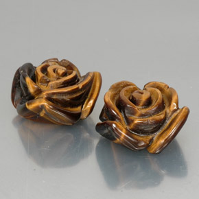 캐럿 천연 골드 브라운 Tiger's Eye 보석, 멋진 모양, 16×15.9 mm, 불투명체