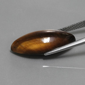 12.68캐럿 천연 골드 브라운 호랑이의 눈, 보석, 불투명체