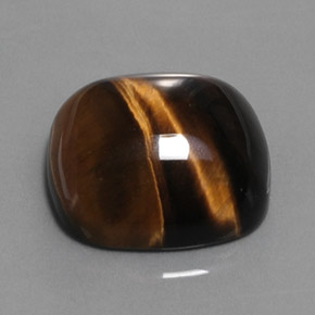 28.03캐럿 천연 골드 브라운 Tiger's Eye, 쿠션 컷, 19.9×19.9 mm, 불투명체