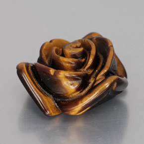 12.07캐럿 천연 골드 브라운 호랑이의 눈, 멋진 모양, 불투명체