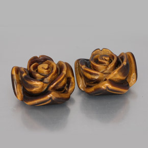 캐럿 천연 골드 브라운 Tiger's Eye 보석, 멋진 모양, 15.8×15.5 mm, 불투명체