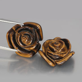 캐럿 천연 골드 브라운 Tiger's Eye 보석, 멋진 모양, 16.1×15.5 mm, 불투명체