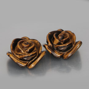 캐럿 천연 골드 브라운 Tiger's Eye 보석, 멋진 모양, 16.1×15.5 mm, 불투명체