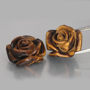 캐럿 천연 골드 브라운 호랑이의 눈 보석, 멋진 모양, 불투명체