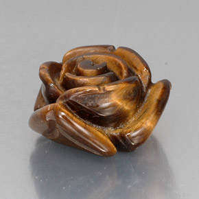 11.88캐럿 천연 골드 브라운 Tiger's Eye, 멋진 모양, 15.3×15.1 mm, 불투명체