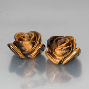캐럿 천연 골드 브라운 Tiger's Eye 보석, 멋진 모양, 18.9×14.5 mm, 불투명체