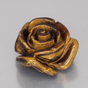 11.90캐럿 천연 골드 브라운 Tiger's Eye, 멋진 모양, 15.4×15 mm, 불투명체