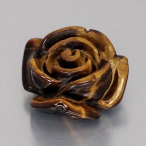 12.49캐럿 천연 골드 브라운 Tiger's Eye, 멋진 모양, 15.8×15.1 mm, 불투명체