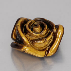 12.47캐럿 천연 골드 브라운 Tiger's Eye, 멋진 모양, 15.8×15 mm, 불투명체