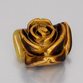 11.74캐럿 천연 골드 브라운 Tiger's Eye, 멋진 모양, 15.5×14.6 mm, 불투명체