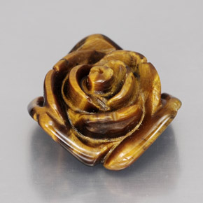 11.62캐럿 천연 골드 브라운 Tiger's Eye, 멋진 모양, 16.1×15.6 mm, 불투명체