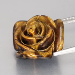 11.62캐럿 천연 골드 브라운 Tiger's Eye, 멋진 모양, 16.1×15.6 mm, 불투명체
