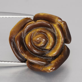 10.60캐럿 천연 골드 브라운 Tiger's Eye, 멋진 모양, 15.8×15.6 mm, 불투명체