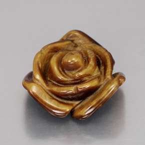 10.60캐럿 천연 골드 브라운 Tiger's Eye, 멋진 모양, 15.8×15.6 mm, 불투명체